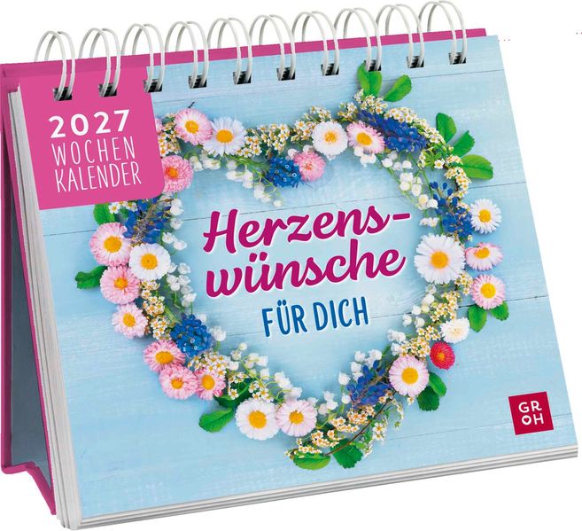 Mini-Wochenkalender 2027: Herzenswünsche für dich
