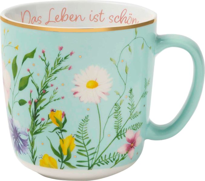 Blütenträume Kaffeebecher 'Das Leben ist schön' 350 ml