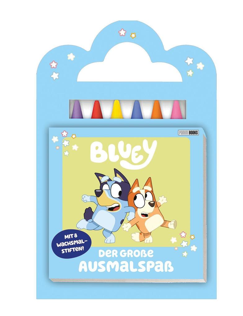 Bluey: Der große Ausmalspaß - Mit 6 Wachsmalstiften!