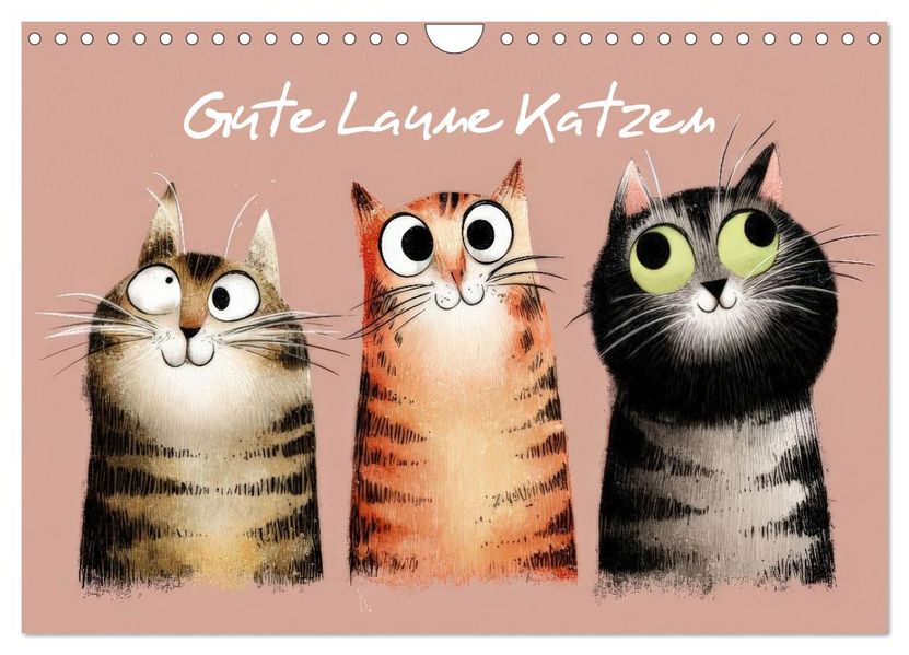 Gute Laune Katzen (Wandkalender 2026 DIN A4 quer) CALVENDO Monatskalender