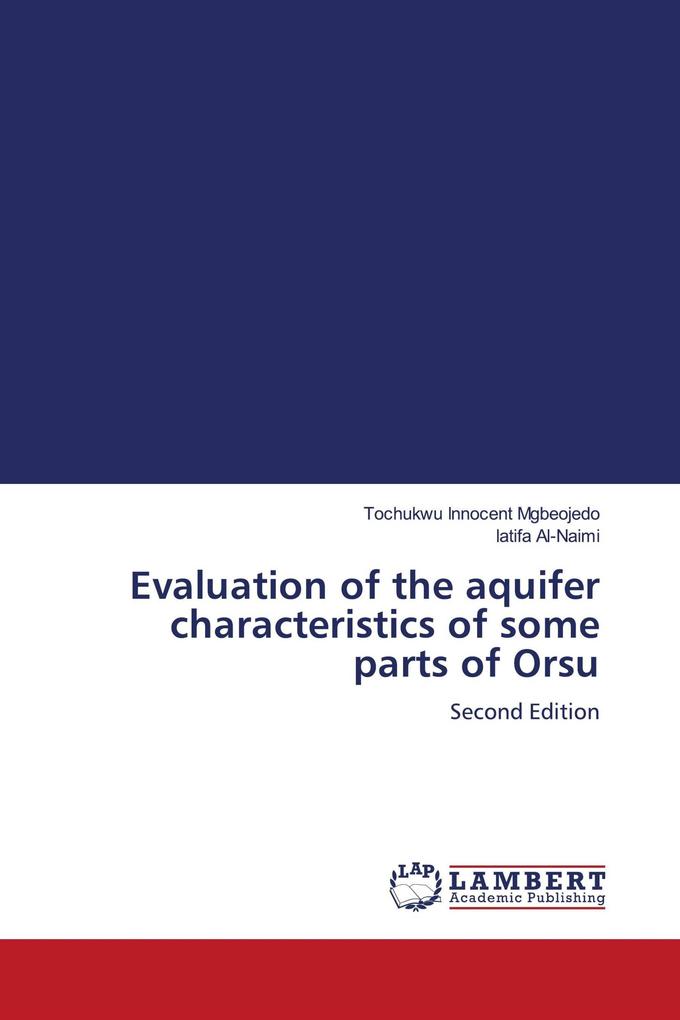 Evaluation of the aquifer characteristics of some parts of Orsu