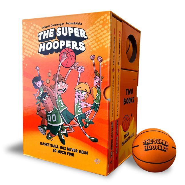 The Super Hoopers Book Set: 2 Books + Basketball Ball