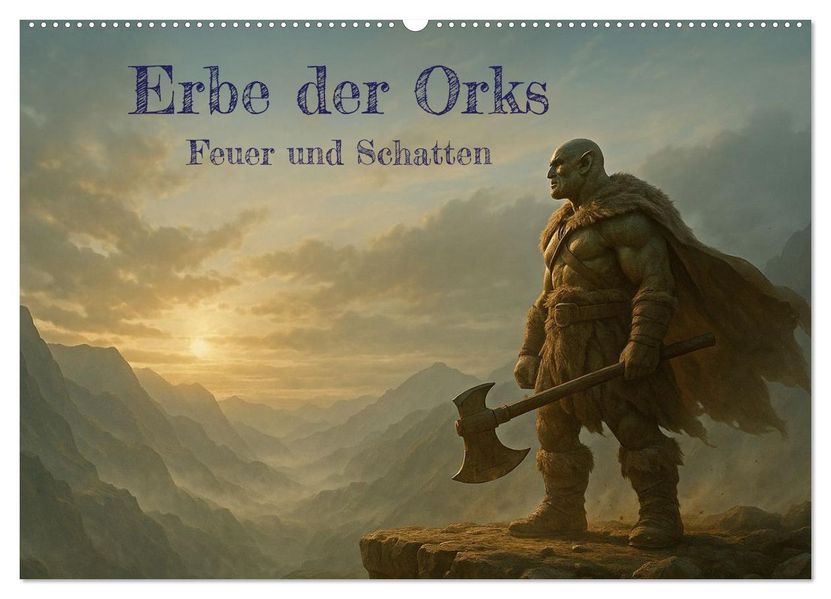 Erbe der Orks. Feuer und Schatten (Wandkalender 2026 DIN A2 quer) CALVENDO Monatskalender