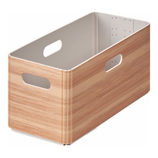 KiiNi Box S - Japanische Aufbewahrungsbox in Holzoptik (hellbraun) | by KING JIM
