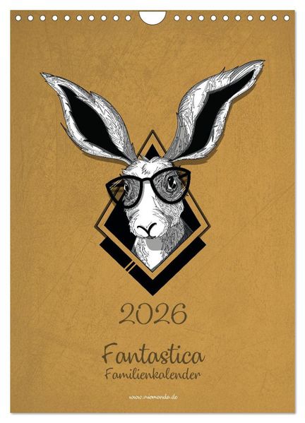 Fantastica Familienkalender miomanda (Wandkalender 2026 DIN A4 hoch) CALVENDO Monatskalender