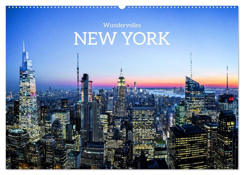 Wundervolles New York (Wandkalender 2026 DIN A2 quer) CALVENDO Monatskalender