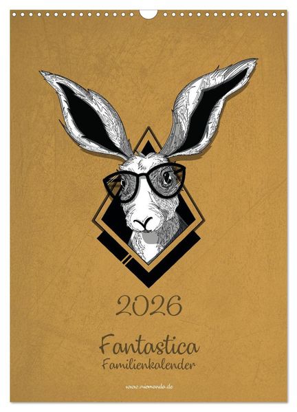 Fantastica Familienkalender miomanda (Wandkalender 2026 DIN A3 hoch) CALVENDO Monatskalender