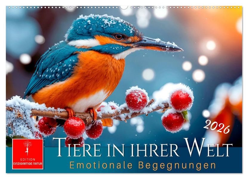 Tiere in ihrer Welt (Wandkalender 2026 DIN A2 quer) CALVENDO Monatskalender