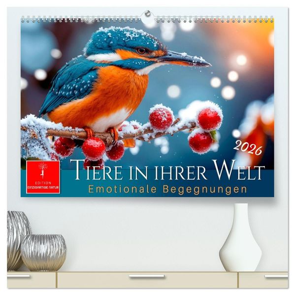 Tiere in ihrer Welt (hochwertiger Premium Wandkalender 2026 DIN A2 quer) Kunstdruck in Hochglanz