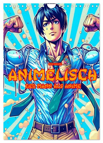 Animelisch der Mann als Anime (Wandkalender 2026 DIN A4 hoch) CALVENDO Monatskalender