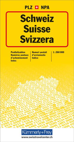 Schweiz Postleitzahlenkarte