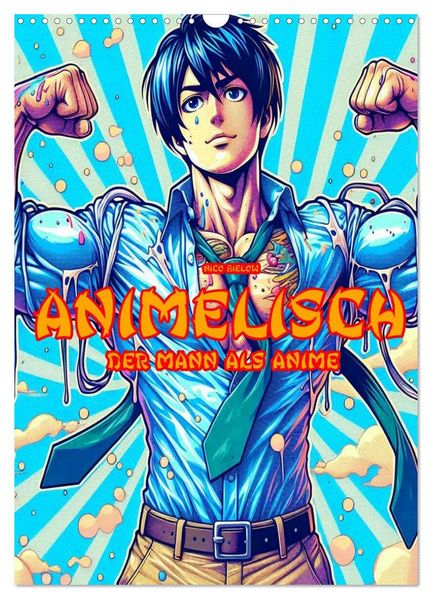 Animelisch der Mann als Anime (Wandkalender 2026 DIN A3 hoch) CALVENDO Monatskalender