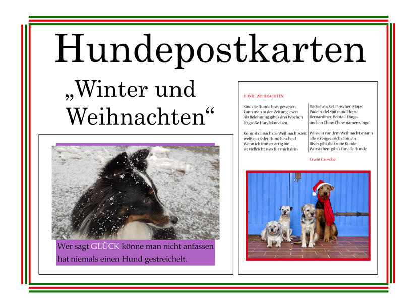Hundepostkarten - Winter und Weihnachten