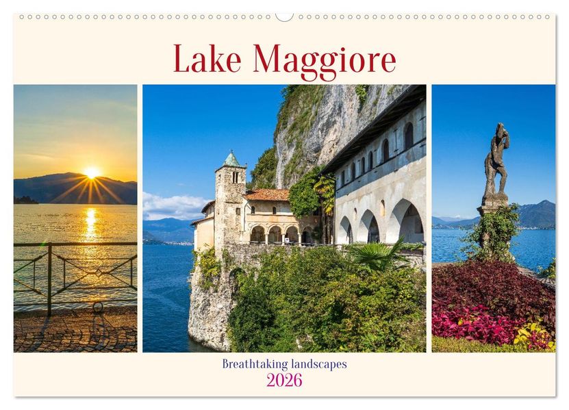 Lake Maggiore - Breathtaking landscapes (Wall Calendar 2026 DIN A2 landscape) CALVENDO 12 Month Wall Calendar