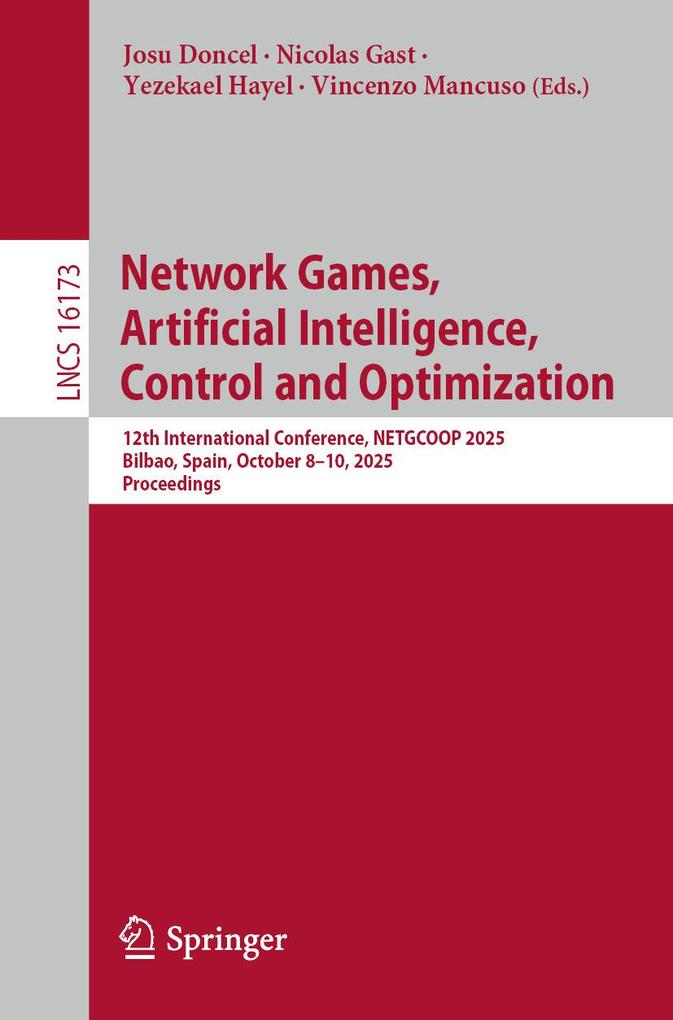Network Games Artificial Intelligence Control and Optimization