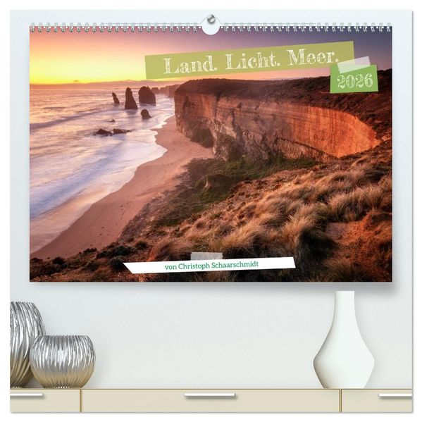 Land. Licht. Meer. (hochwertiger Premium Wandkalender 2026 DIN A2 quer) Kunstdruck in Hochglanz