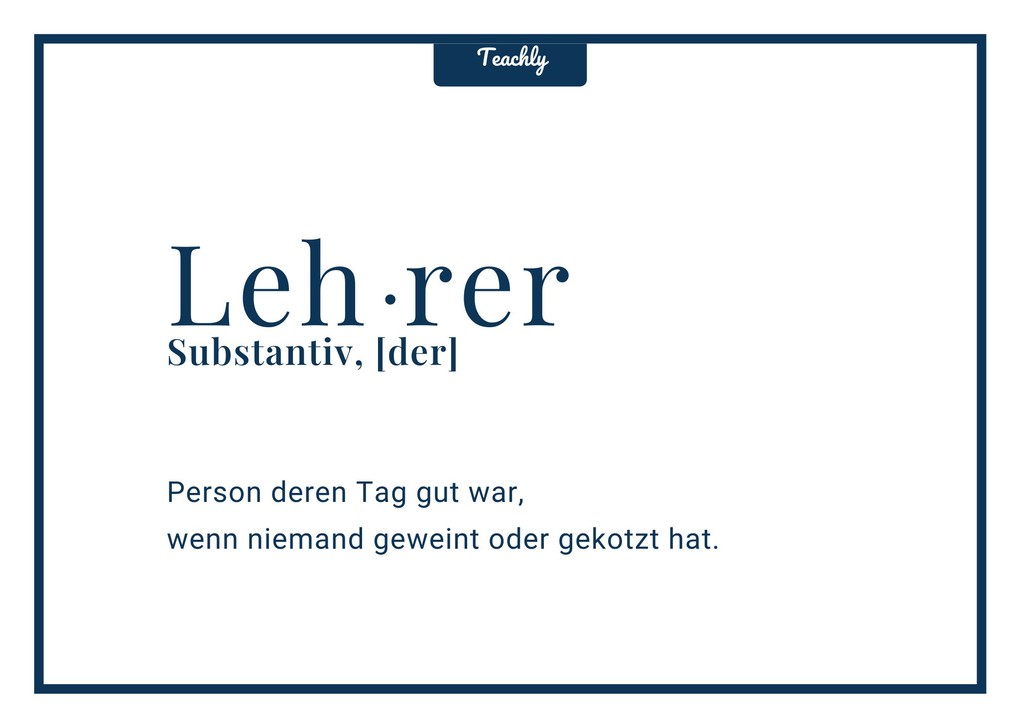 Teachly Postkarte Lehrer Geweint oder ...