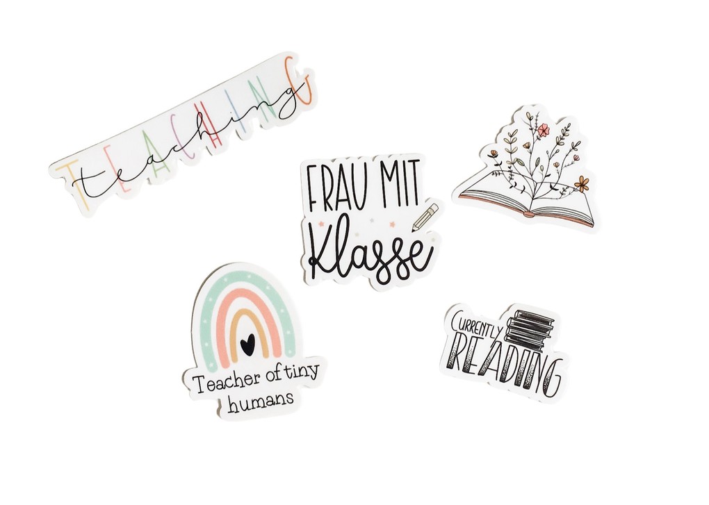 Teachly Sticker-Bundle Frau mit Klasse 5er Set