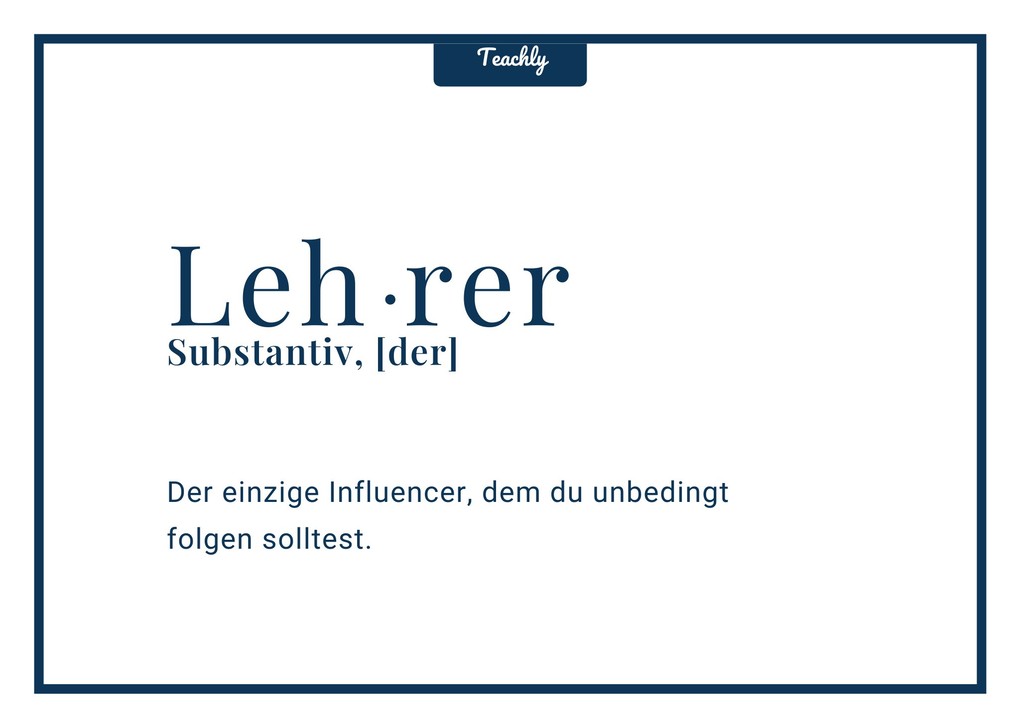 Teachly Postkarte Der einzige Influencer