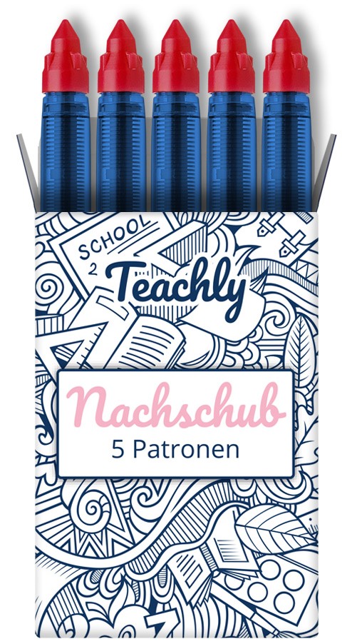 Teachly Nachschub Patrone 5er Set Rot