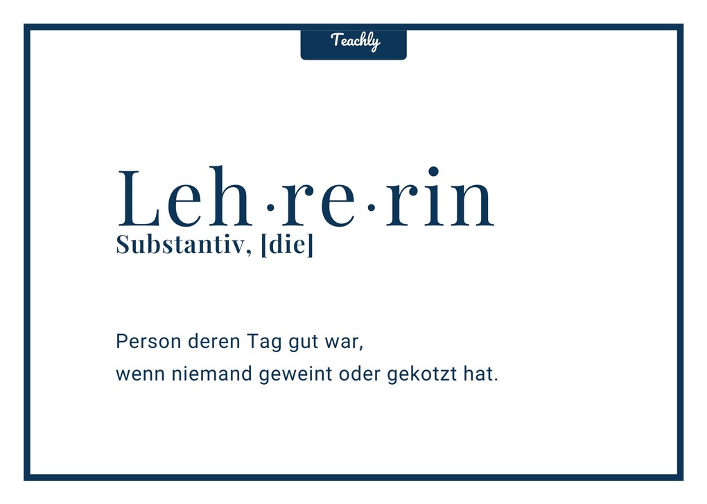 Teachly Postkarte Lehrerin Geweint oder ...