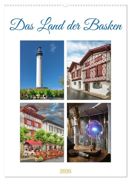 Das Land der Basken (Wandkalender 2026 DIN A2 hoch) CALVENDO Monatskalender