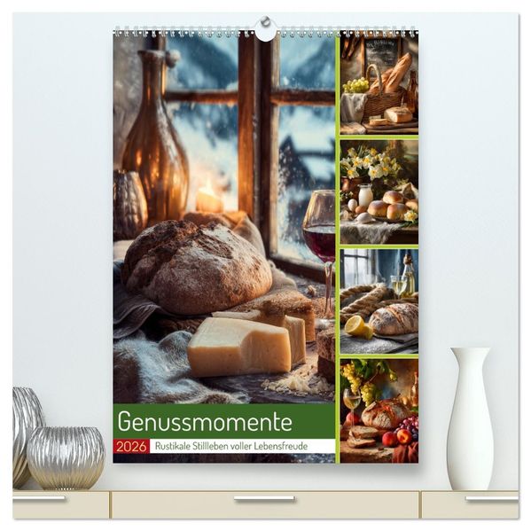 Genussmomente (hochwertiger Premium Wandkalender 2026 DIN A2 hoch) Kunstdruck in Hochglanz