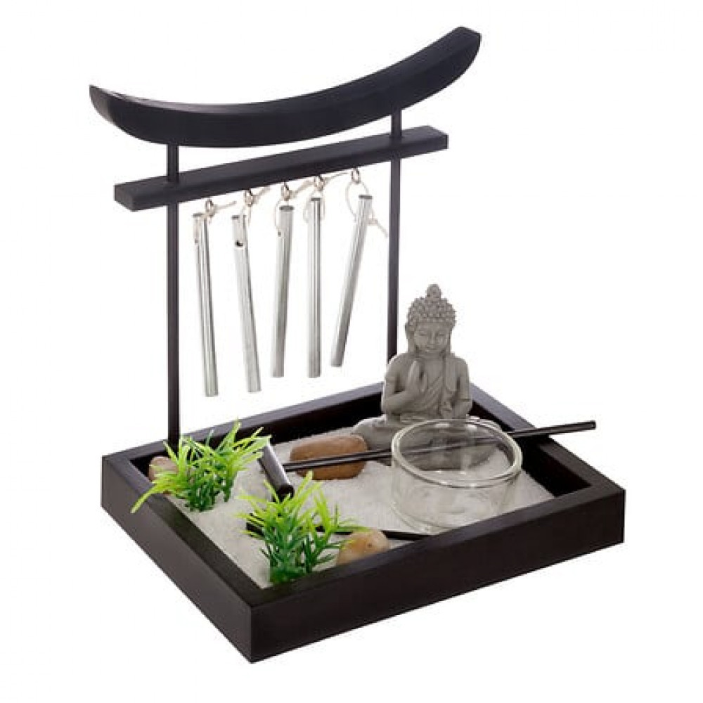 Divya Zen-Garten aus Holz 15x12 schwarz