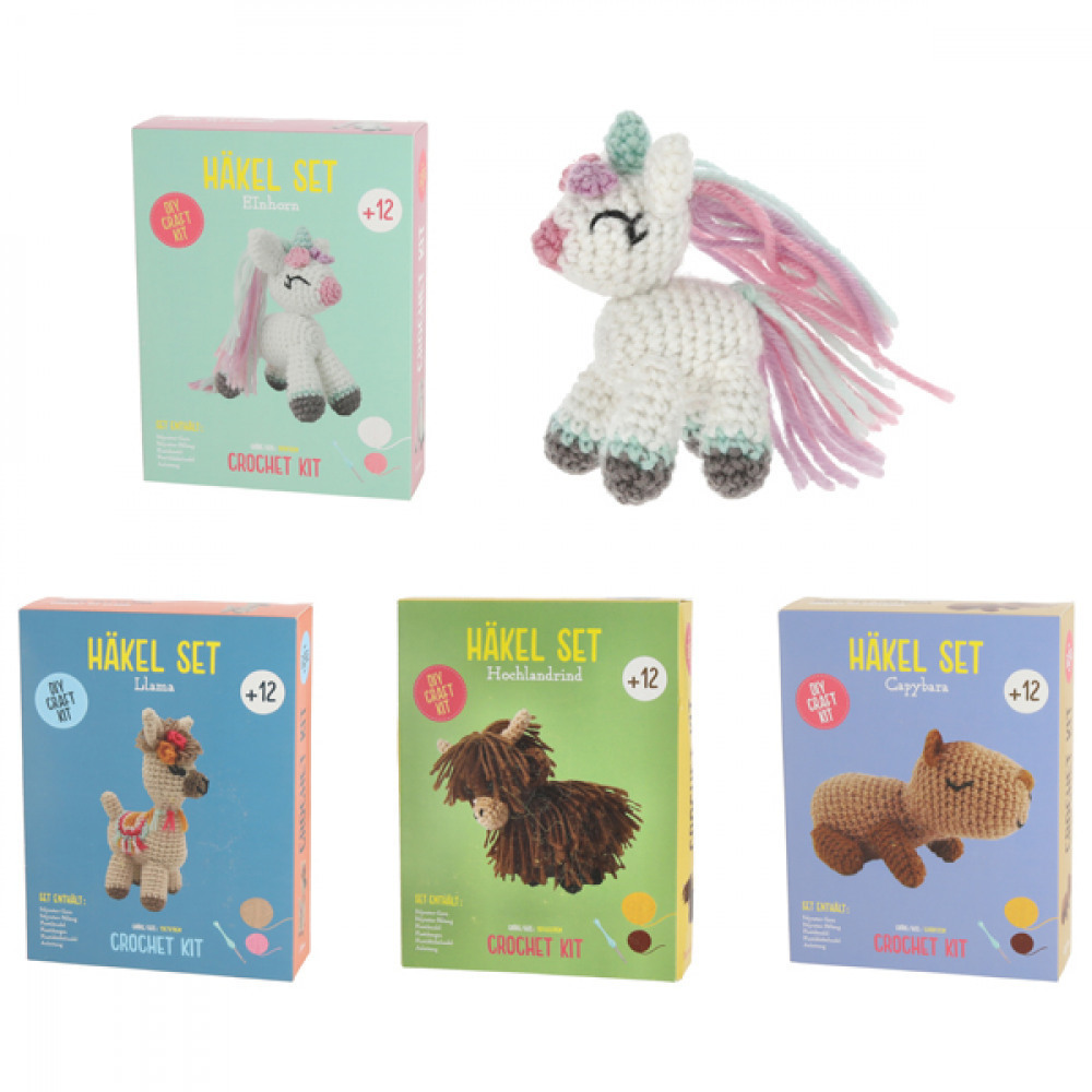 Haekel Set DIY Tiere gross 4-fach sortiert