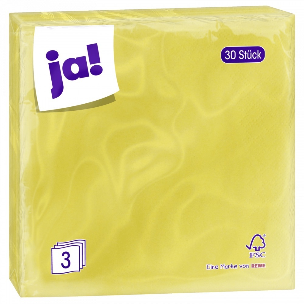 Ja! servietten gelb 30er33cm