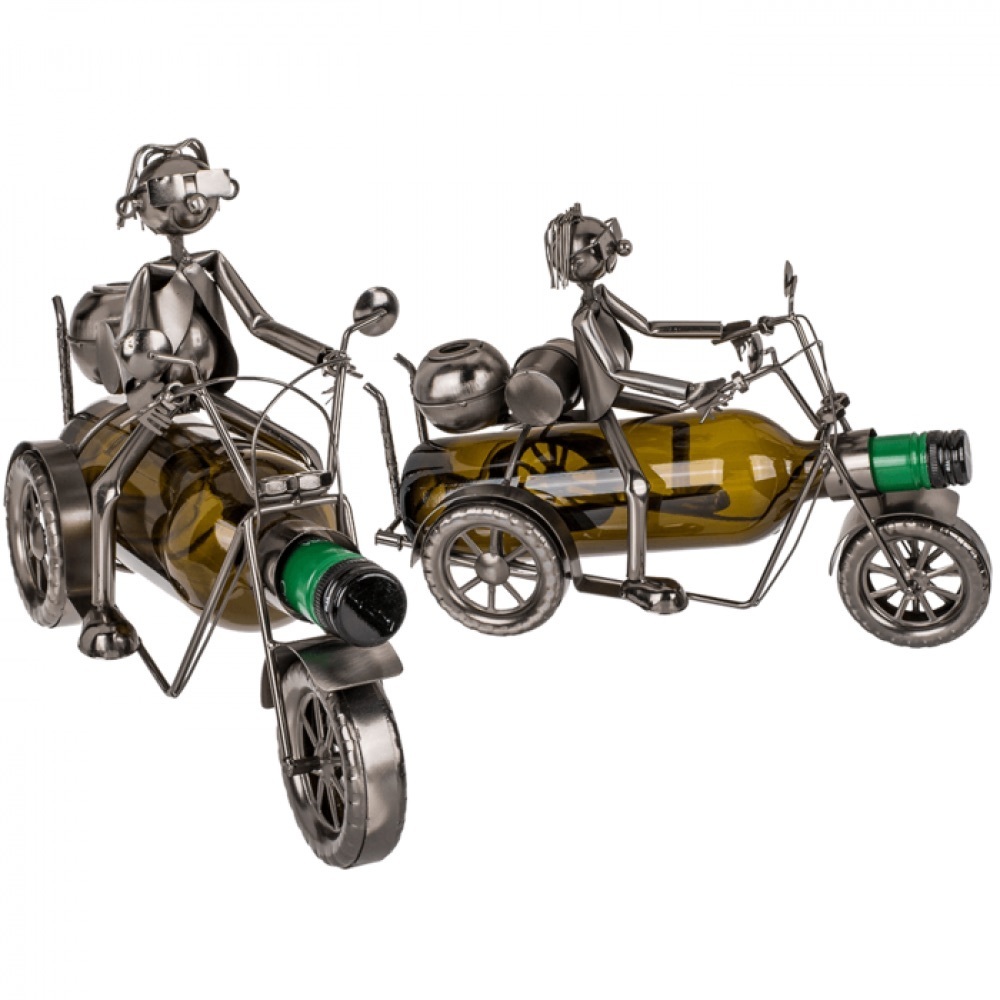 Metall-Flaschenhalter Motorradfahrer I