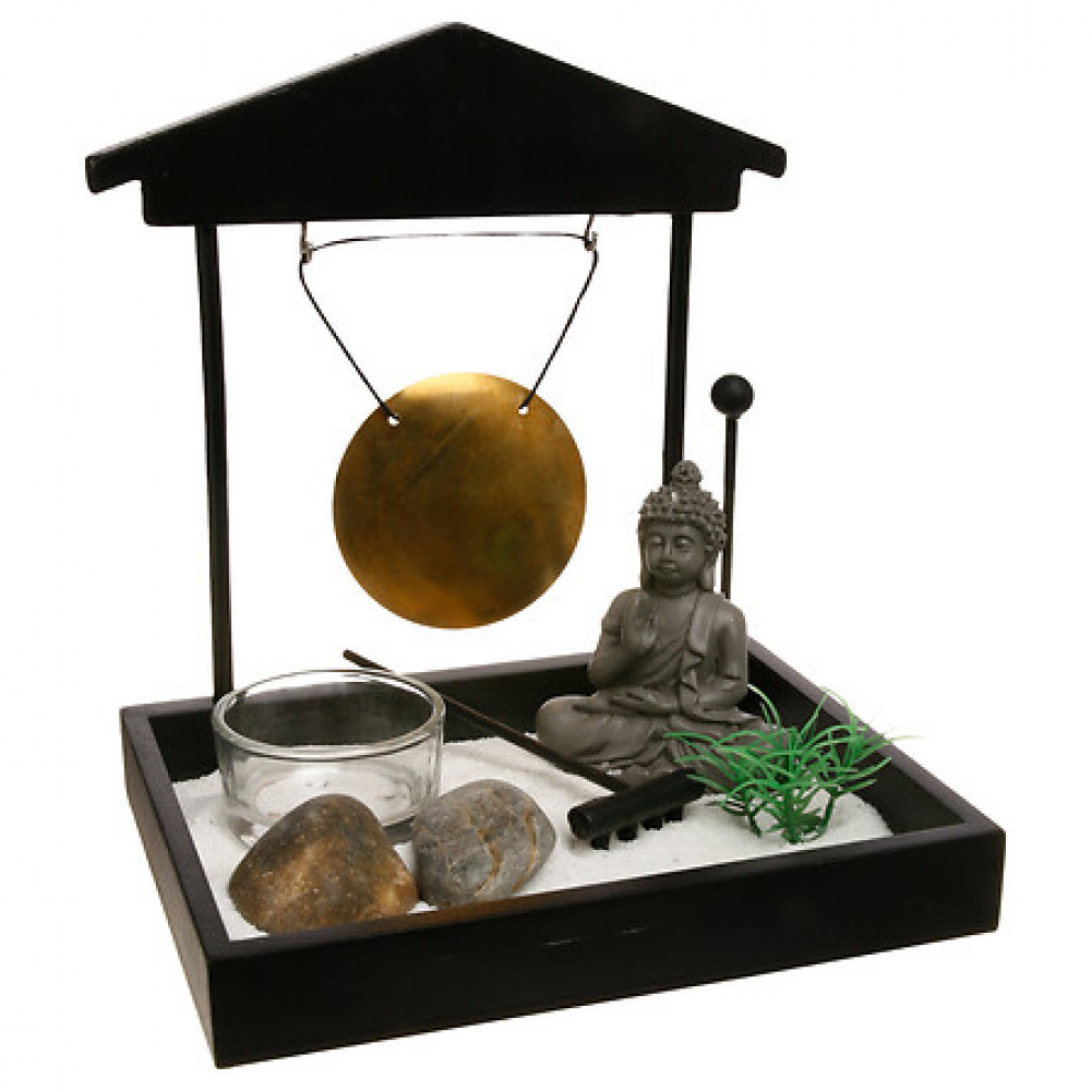 Devika Holz-Zen-Garten 15x12 schwarz