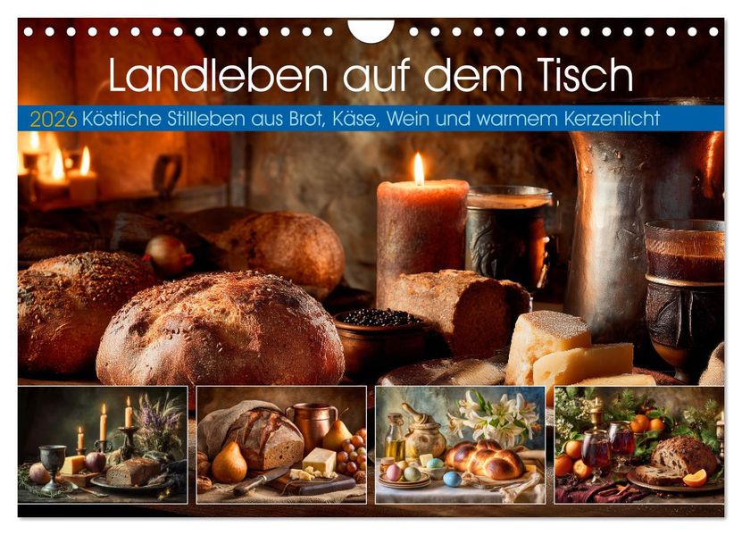 Landleben auf dem Tisch (Wandkalender 2026 DIN A4 quer) CALVENDO Monatskalender