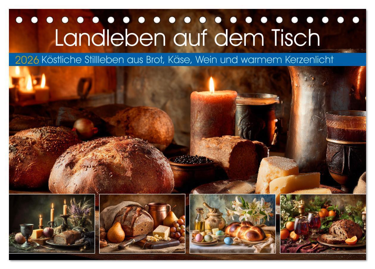 Landleben auf dem Tisch (Tischkalender 2026 DIN A5 quer) CALVENDO Monatskalender