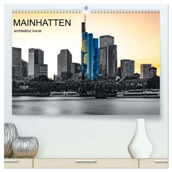 MAINHATTEN architektur kunst (hochwertiger Premium Wandkalender 2026 DIN A2 quer) Kunstdruck in Hochglanz
