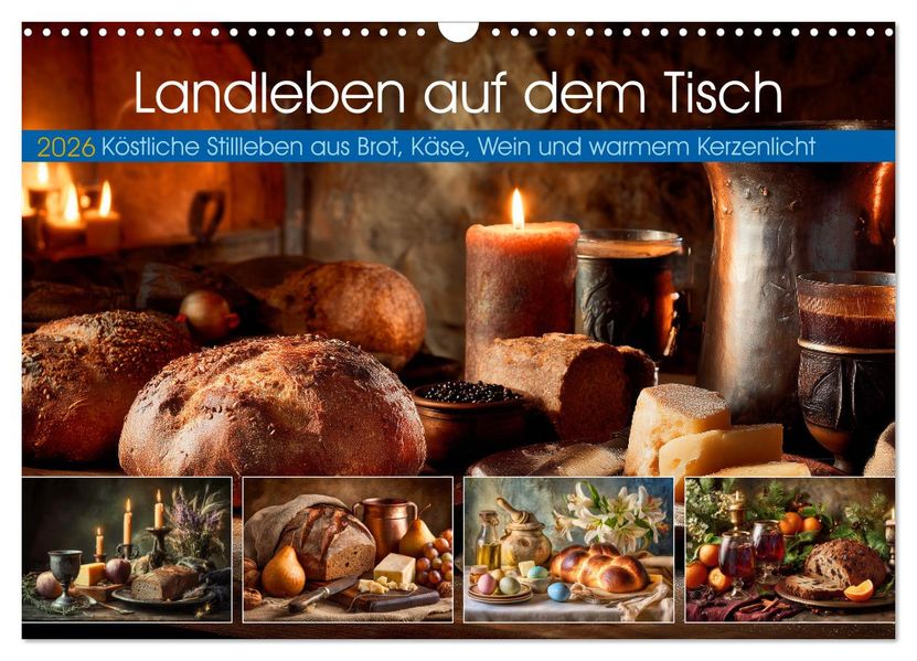 Landleben auf dem Tisch (Wandkalender 2026 DIN A3 quer) CALVENDO Monatskalender