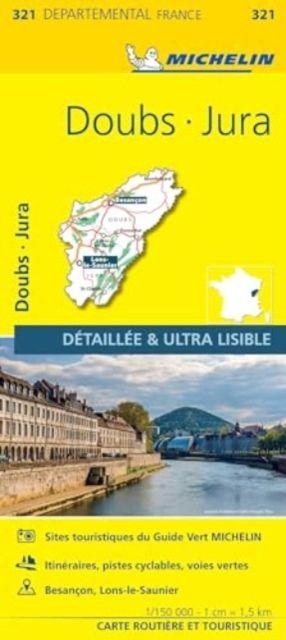 Doubs Jura - Michelin Local Map 321