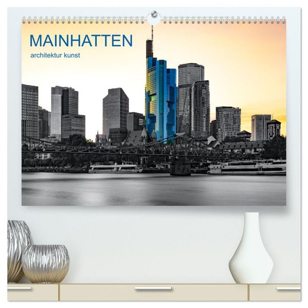 MAINHATTEN architektur kunst (hochwertiger Premium Wandkalender 2026 DIN A2 quer) Kunstdruck in Hochglanz