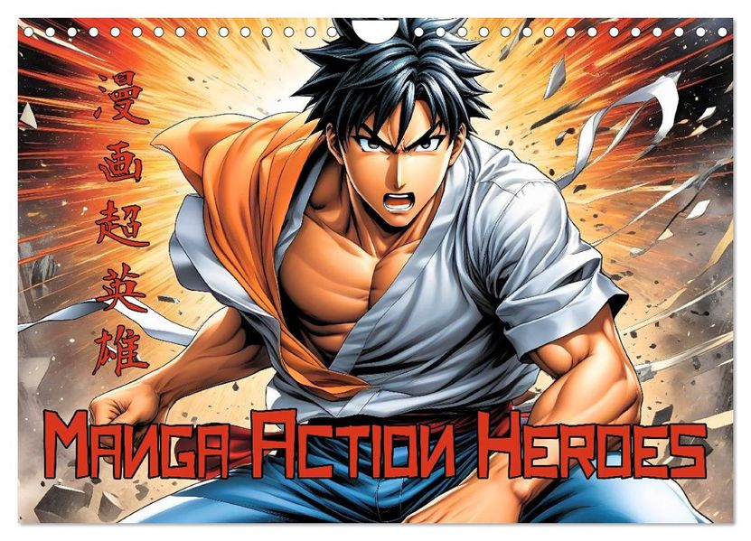 Manga Action Heroes (Wandkalender 2026 DIN A4 quer) CALVENDO Monatskalender