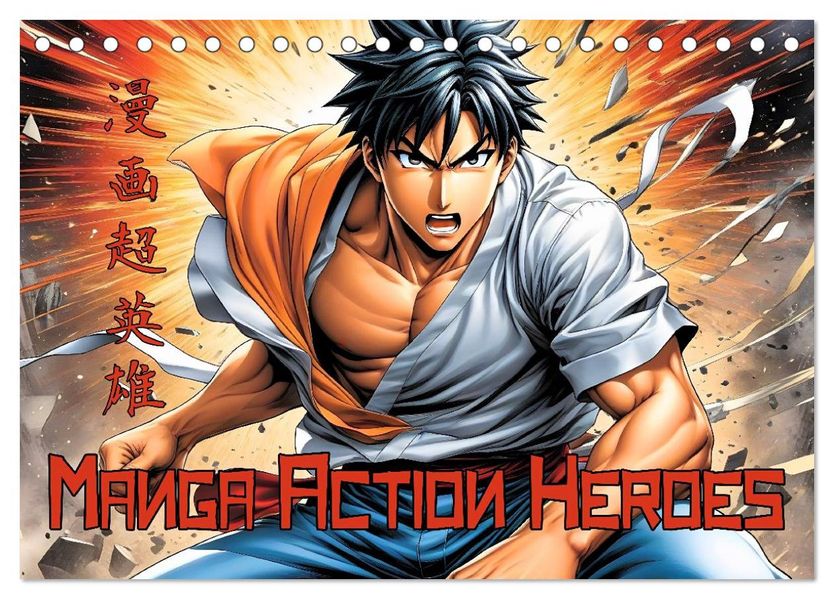 Manga Action Heroes (Tischkalender 2026 DIN A5 quer) CALVENDO Monatskalender