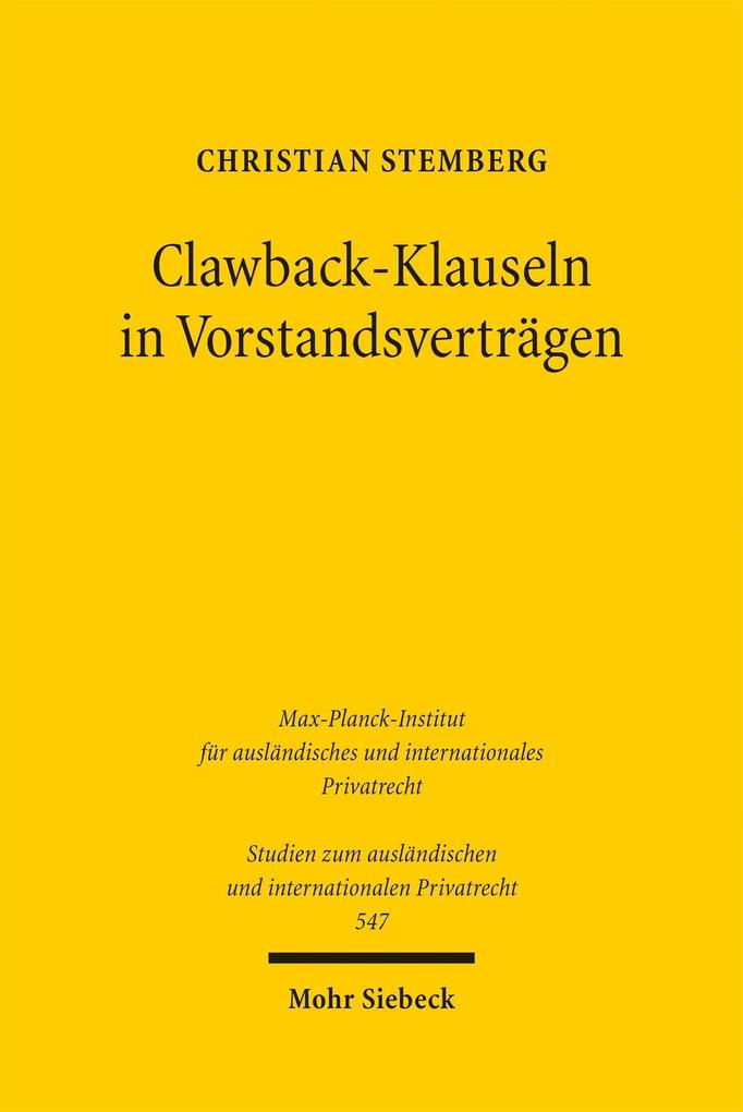Clawback-Klauseln in Vorstandsverträgen