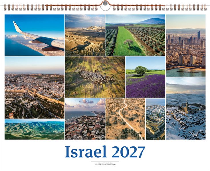 Israelkalender 2027 White Version