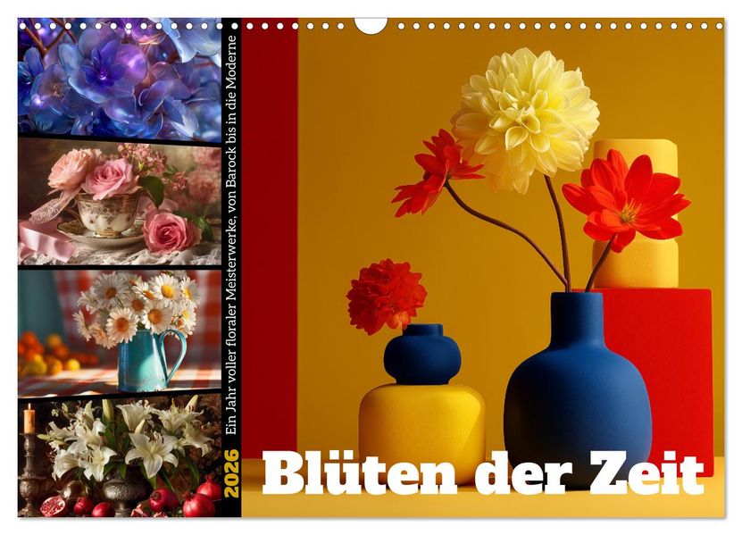 Blüten der Zeit (Wandkalender 2026 DIN A3 quer) CALVENDO Monatskalender