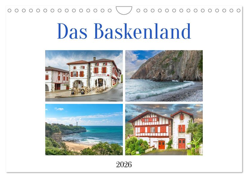 Das Baskenland (Wandkalender 2026 DIN A4 quer) CALVENDO Monatskalender