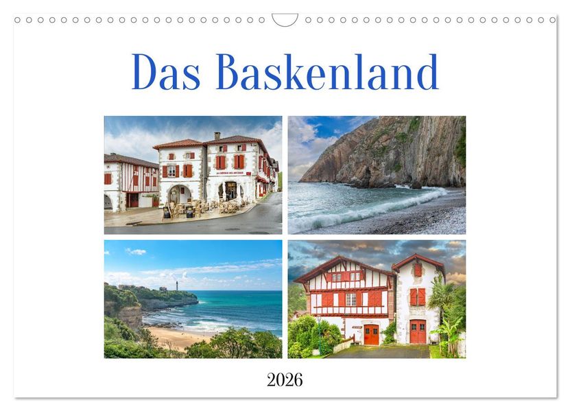 Das Baskenland (Wandkalender 2026 DIN A3 quer) CALVENDO Monatskalender