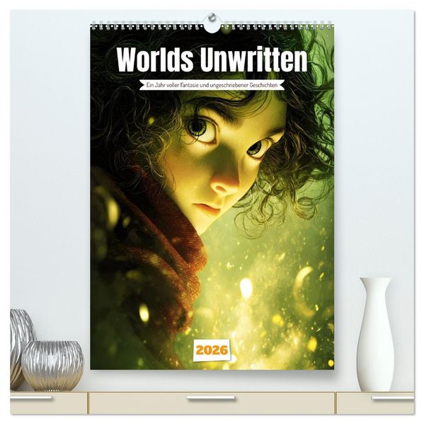 Worlds Unwritten (hochwertiger Premium Wandkalender 2026 DIN A2 hoch) Kunstdruck in Hochglanz