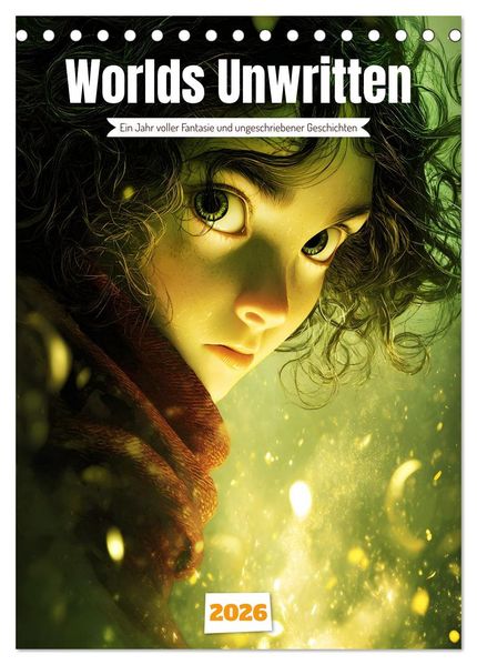 Worlds Unwritten (Tischkalender 2026 DIN A5 hoch) CALVENDO Monatskalender