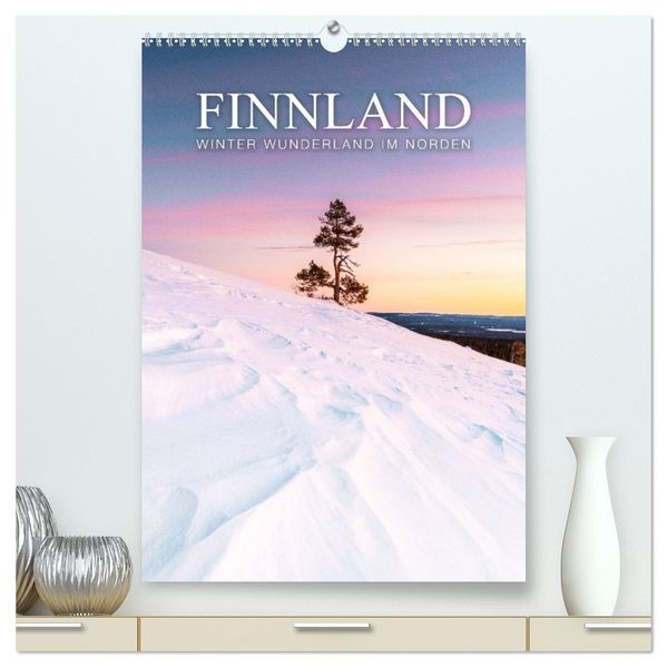 Finnland - Winter Wunderland (hochwertiger Premium Wandkalender 2026 DIN A2 hoch) Kunstdruck in Hochglanz