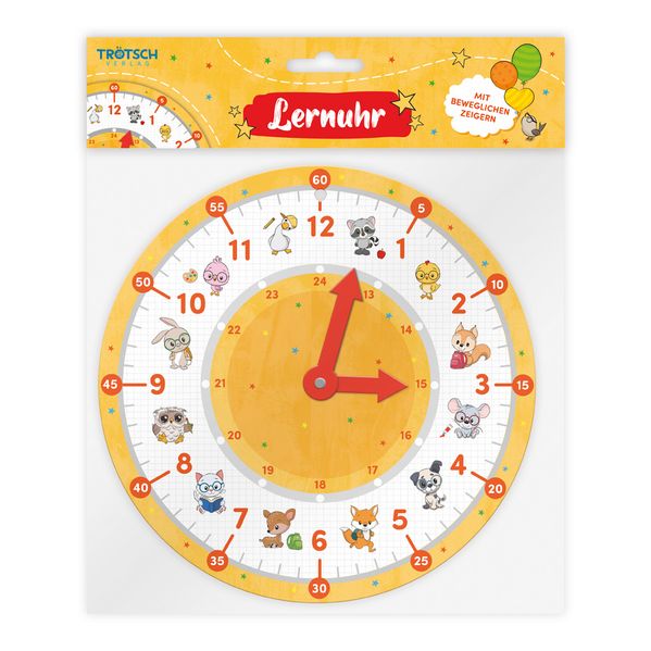 TRÖTSCH - Lernuhr Zum Schulstart Tierfreunde