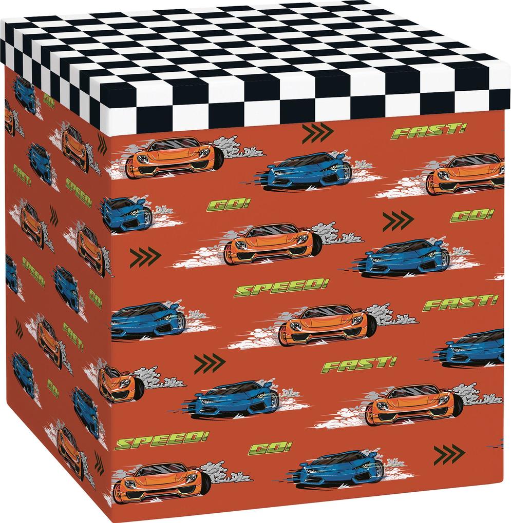 Geschenkbox Cube Schorsch rot